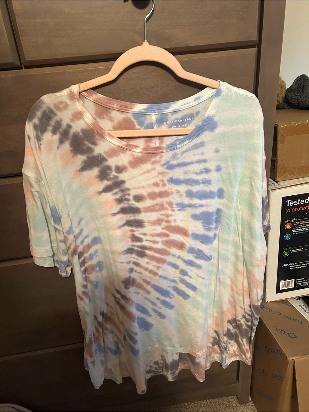 American Eagle Outfitters soft & sexy Pastel Tie-Dye Short Sleeve Tee